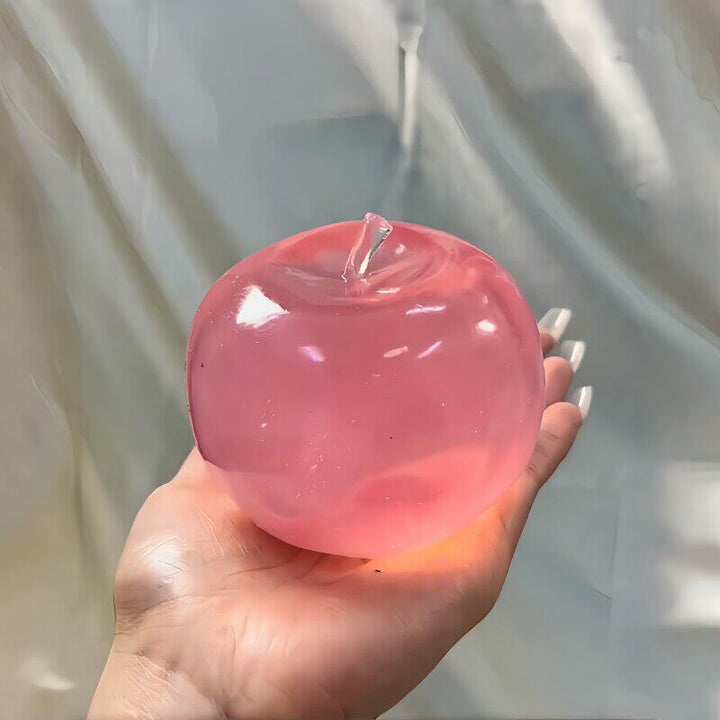 Crystal Jelly Apple Squishy – Clear Squeeze Stress Relief Toy