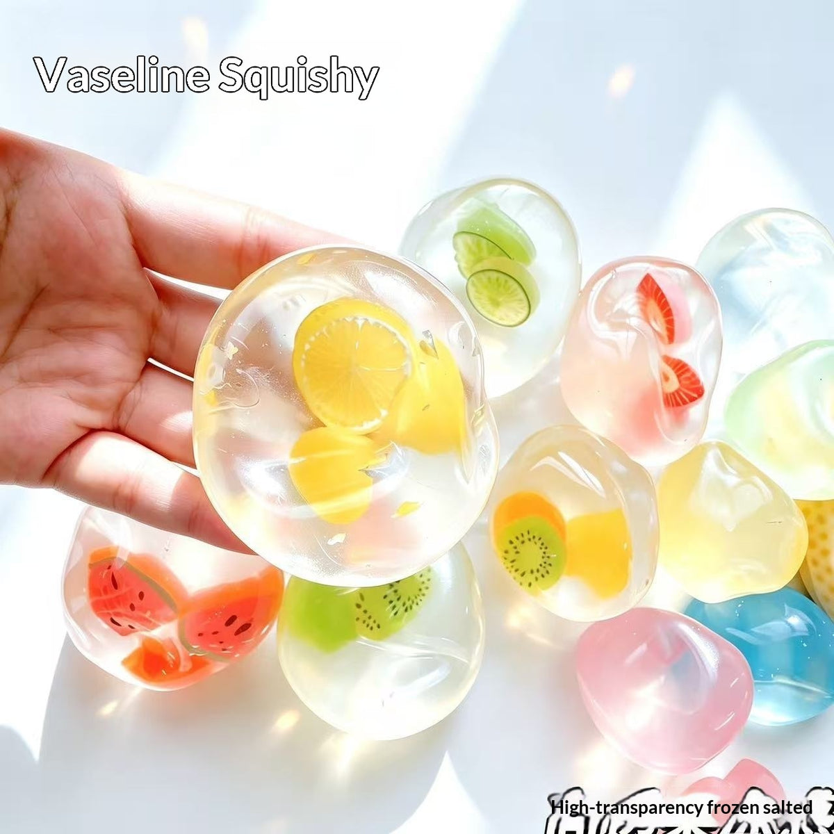 Fruit Jelly Gel Squishy – Soft Petroleum Jelly Texture Stress Relief Toy