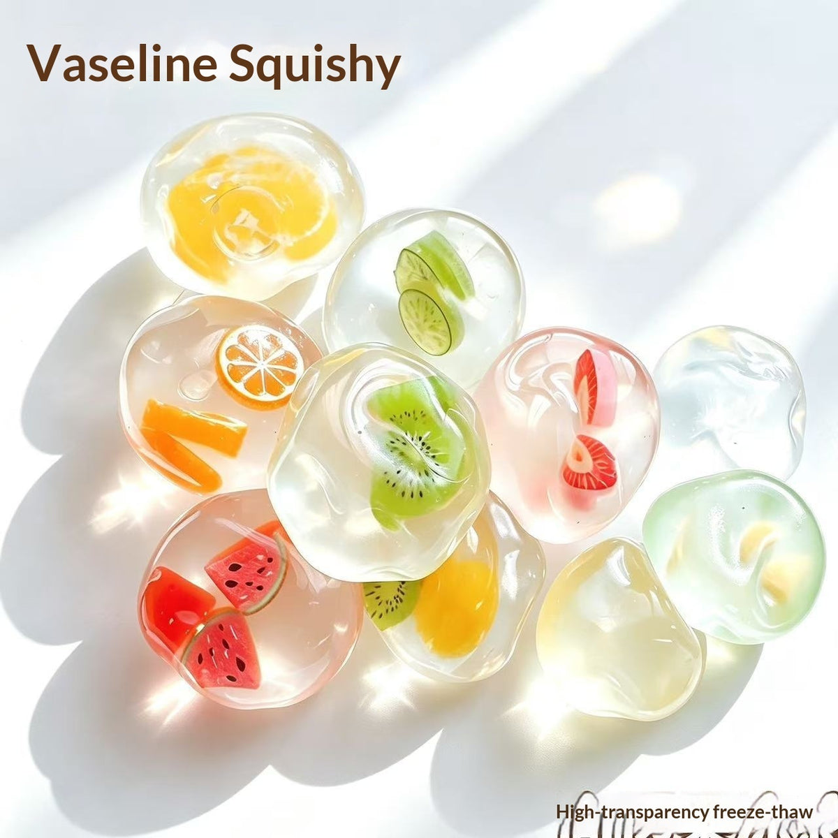 Fruit Jelly Gel Squishy – Soft Petroleum Jelly Texture Stress Relief Toy