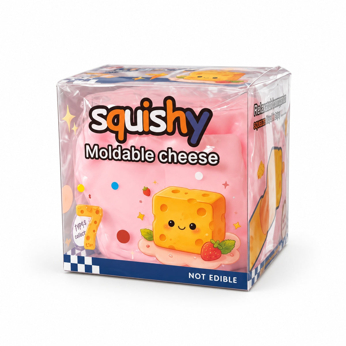 Moldable Cheese Squishy – Shape & Squeeze Stress Relief Toy
