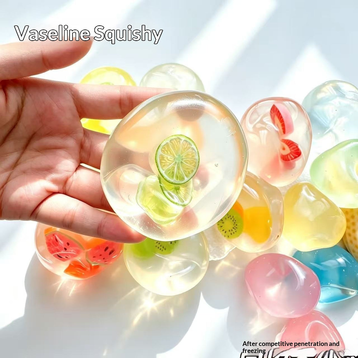 Fruit Jelly Gel Squishy – Soft Petroleum Jelly Texture Stress Relief Toy