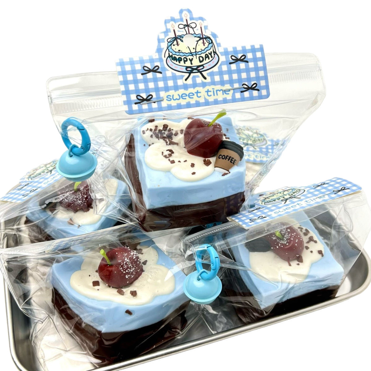Cherry Brownie Cake Silicone Squishy