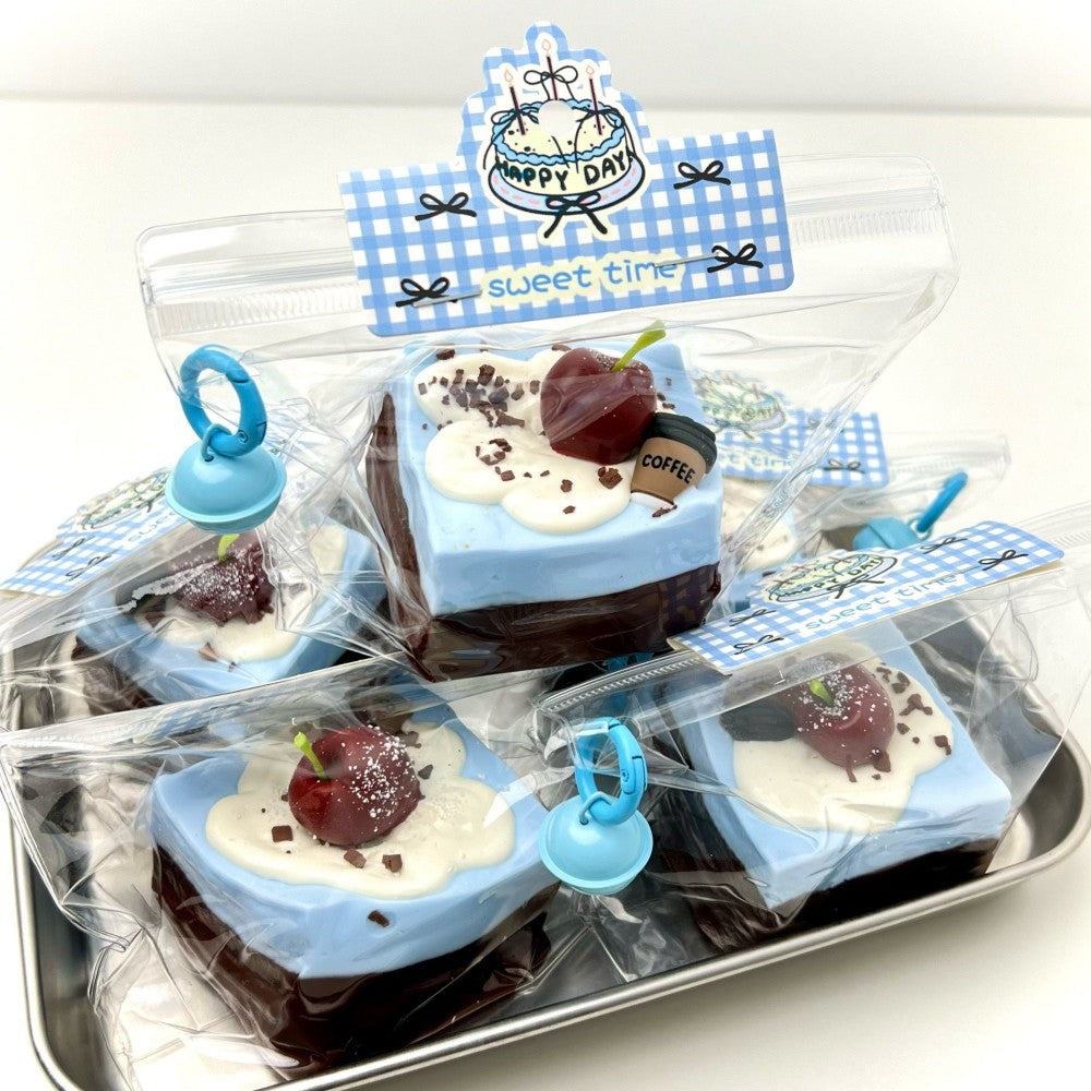 Cherry Brownie Cake Silicone Squishy