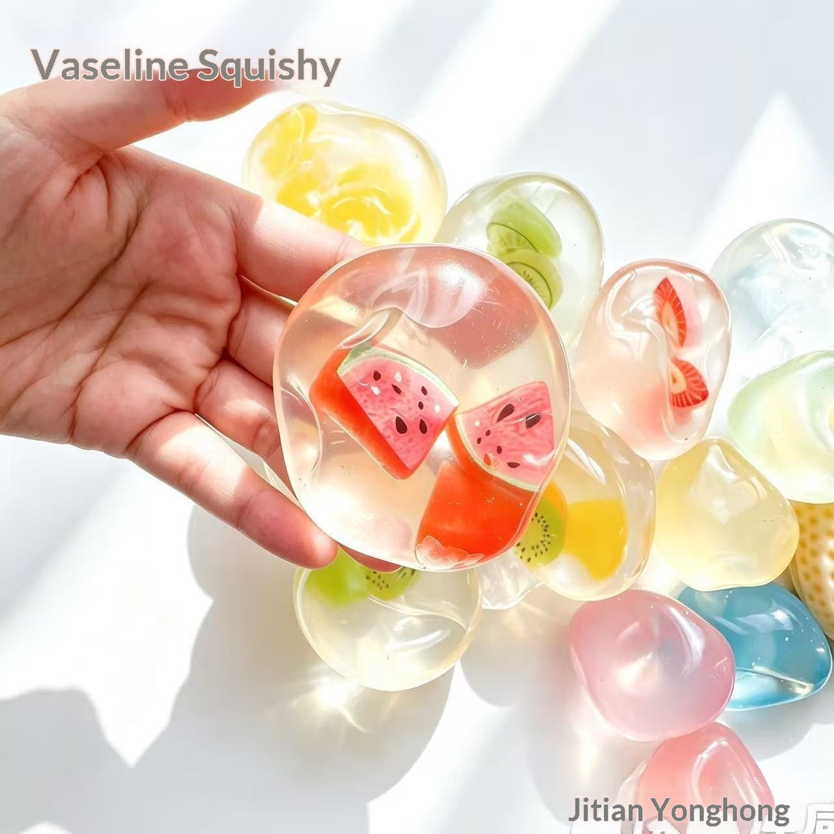 Fruit Jelly Gel Squishy – Soft Petroleum Jelly Texture Stress Relief Toy